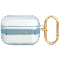 Akcesoria do słuchawek - Etui Guess do AirPods Pro cover niebieski/blue Strap Collection - miniaturka - grafika 1