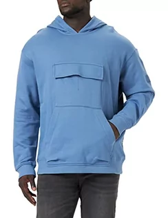 Bluzy męskie - G-STAR RAW Męska bluza z kapturem z podwójną kieszenią, luźna bluza z kapturem, Niebieski (Azul D22011-c988-2182), XL - grafika 1