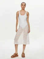 Sukienki - Calvin Klein Swimwear Sukienka plażowa KW0KW02464 Biały Regular Fit - miniaturka - grafika 1