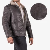 Kurtki męskie - Kurtka Męska z Owczej Skóry MAURITIUS Kożuch Brązowy Ocieplany 1201-0614 Brązowy XXL - miniaturka - grafika 1