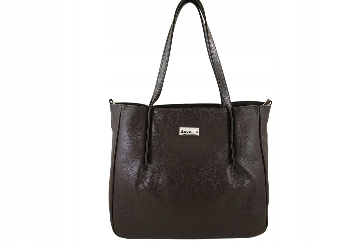 Barberinis torebka shopper skóra naturalna brązowy