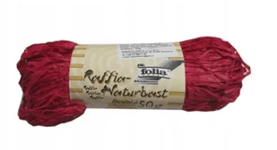 Folia Raffia Naturalna 50G Czerwona, Folia - Dekoratorstwo - miniaturka - grafika 2