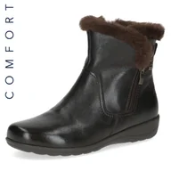 Botki damskie - Caprice botki brązowe Vera zimowe skórzane ocieplane na zamek szerokie wygodne  [26459-43-337] [Rozmiar: 37] - miniaturka - grafika 1