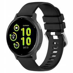 Pasek Bizon Strap Watch Silicone Pro do Garmin Vivoactive 5, czarny - Akcesoria do smartwatchy - miniaturka - grafika 1