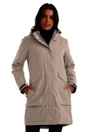 Płaszcze damskie - killtec Damski Parka/wodoodporny płaszcz z odpinanym kapturem Damen Funktionsparka, hellsand, 38, 43284-000 - miniaturka - grafika 1