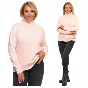 Sweter Golf Damski Ciepły Wiskozowy Elegancki Miły w Dotyku L MORAJ - Swetry damskie - miniaturka - grafika 1