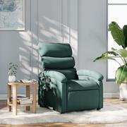 Fotele - Rozkładany fotel masujący, ciemnozielony, obity tkaniną Lumarko! - miniaturka - grafika 1