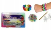 Akcesoria i dodatki do ubrań dla dzieci - Duży zestaw do plecenia bransoletek 2000 szt.) 28 kolorów - miniaturka - grafika 1