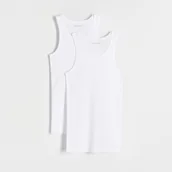 Piżamy męskie - Reserved - Podkoszulek 2 pack - Biały - miniaturka - grafika 1