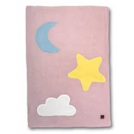Maty edukacyjne - Hi Little One kołderka mata do zabawy z oddychającej organicznej BIO bawełny DAY & NIGHT Baby Pink - miniaturka - grafika 1