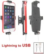 Uchwyty samochodowe do telefonów - Uchwyt do Apple iPhone Xr w futerale z możliwością wpięcia kabla lightning USB - miniaturka - grafika 1