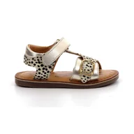 Buty dla dziewczynek - Sandały dziecięce Kickers DIAZZ OR PONY - miniaturka - grafika 1
