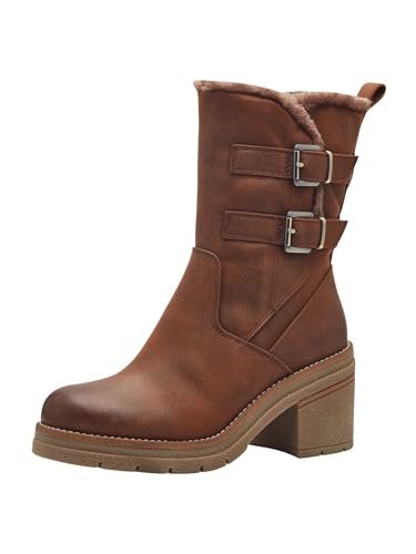 Marco Tozzi Damskie botki Zip+Slip 2-25485-43 modne kozaki, koniak, 40 EU, koniak, 40 EU