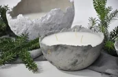 Świece - Świeca - betonowa miseczka - miniaturka - grafika 1