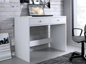 Biurka - Biurko MEBLOWA 1 Mega 2, 2 szuflady, białe, 79x100x50 cm - miniaturka - grafika 1