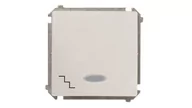 Wyłączniki światła i elektryczne - Simon Włącznik schodowy z podświetleniem BASIC biały - miniaturka - grafika 1