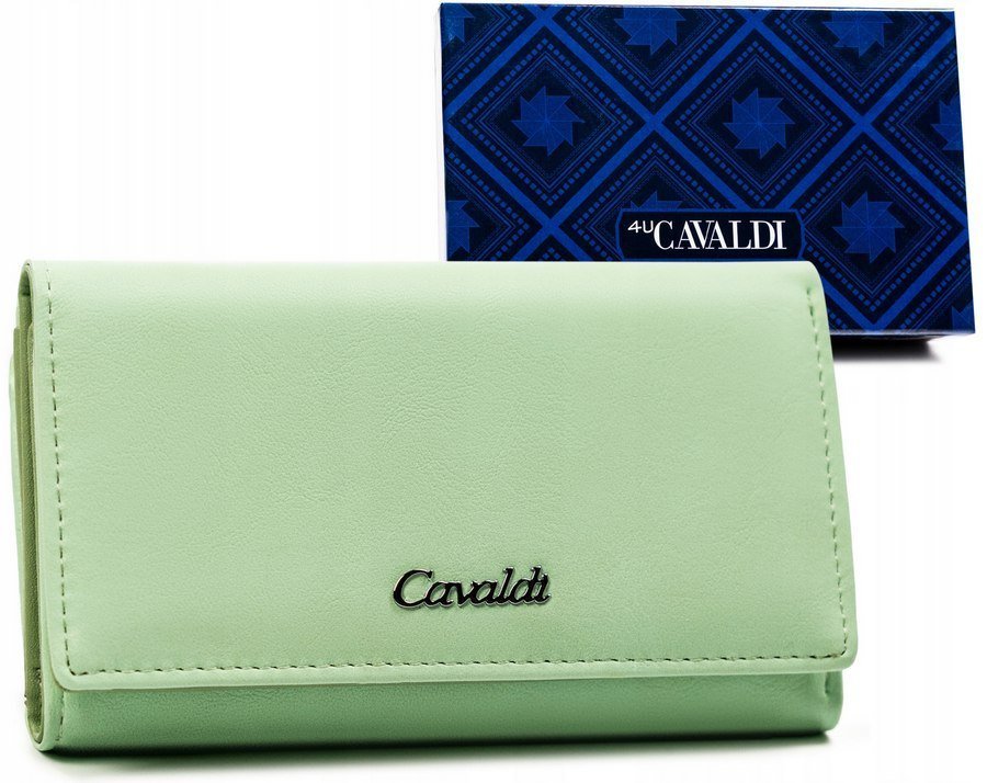 Portfel damski średnich rozmiarów ze skóry ekologicznej