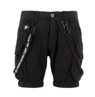 Spodnie męskie - spodnie bojówki krótkie ALPHA INDUSTRIES - UTILITY SHORT BLACK-31 - miniaturka - grafika 1