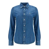 Koszule damskie - camicie donna ralph lauren - ls crlte st-long sleeve-button front shirt - ottanio - Ralph Lauren - miniaturka - grafika 1