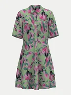 Sukienki - YAS Sukienka koszulowa Savanna 26029347 Zielony Regular Fit - miniaturka - grafika 1