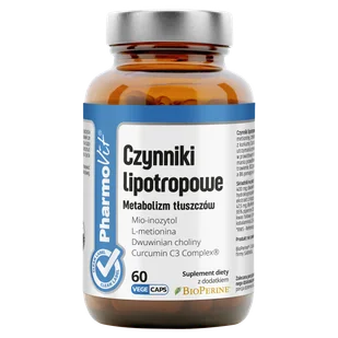 PharmoVit, czynniki lipotropowe, metabolizm tłuszczów, 60 kapsułek - Układ pokarmowy - miniaturka - grafika 1