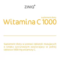 Witaminy i minerały - TITLIS SPÓŁKA Z OGRANICZONĄ ODPOWIEDZIALNOŚCIĄ ZINIQ Witamina C 1000 mg 20 tabletek musujących - miniaturka - grafika 1