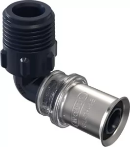 Wavin Kolano GZ K5 C/Z woda PN10 16/ 1/2" X90 - Łączniki, trójniki, kształtki - miniaturka - grafika 1