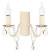 Lampy ścienne - Lemir Velio kinkiet 2 pł antyczna biel O1951 AB 015O1951 AB - miniaturka - grafika 1
