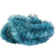 Ozdoby bożonarodzeniowe - Łańcuch choinkowy cienko cięty 10 x 300 cm niebiesko-srebrny - miniaturka - grafika 1