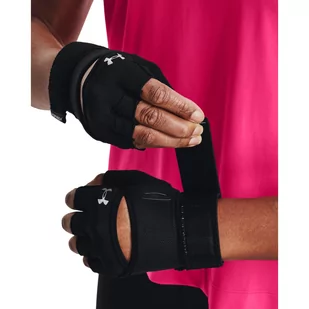 Damskie rękawiczki treningowe Under Armour W's Weightlifting Gloves - czarne - UNDER ARMOUR - Rękawiczki - miniaturka - grafika 1