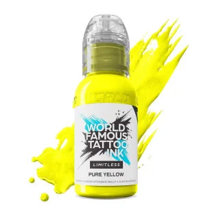Farba World Famous Limitless Tattoo Ink - Pure Yellow 30ml - Wyposażenie studia tatuażu - miniaturka - grafika 1