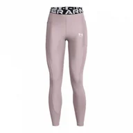Spodnie sportowe damskie - Damskie legginsy treningowe Under Armour Heatgear Rib Legging - beżowe - UNDER ARMOUR - miniaturka - grafika 1