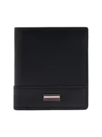 Portfele - Tommy Hilfiger Duży Portfel Męski Th Corp Trifold AM0AM13247 Czarny - miniaturka - grafika 1