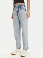 Spodnie damskie - Tommy Jeans Jeansy Layla DW0DW21418 Niebieski Straight Fit - miniaturka - grafika 1