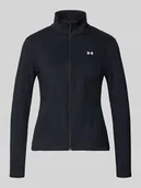 Kurtki i kamizelki sportowe damskie - Kurtka treningowa ze stójką i logo - miniaturka - grafika 1