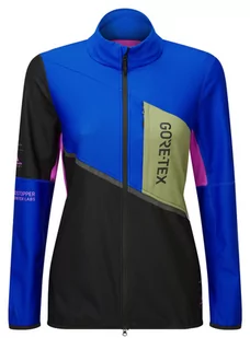 RONHILL Kurtka biegowa damska TECH GORE-TEX WINDSTOPPER JACKET black/cobalt - Kurtki i kamizelki sportowe damskie - miniaturka - grafika 1