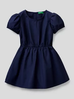 Sukienki i spódniczki dla dziewczynek - Benetton Sukienka w kolorze granatowym - grafika 1