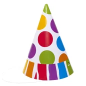 Urodziny dla dorosłych - GAM Czapeczki papierowe Tęczowe - 6 szt. EKPTCZ-6 - miniaturka - grafika 1