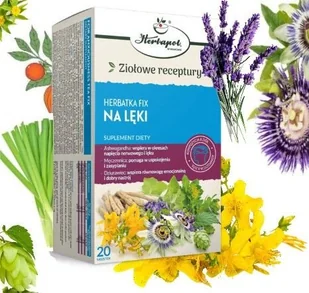 Herbatka NA Nerwy Stres Sen NA LĘKI Zioła FIX Ashwagandha Męczennica HERBAPOL - Herbata - miniaturka - grafika 1