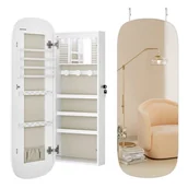 Pudła i pojemniki do przechowywania - Szafka na biżuterię z lustrem oświetlenie LED - miniaturka - grafika 1