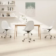 Krzesła - Lumarko Obrotowe krzesła stołowe, 4 szt., białe, PP - miniaturka - grafika 1
