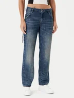 Spodnie damskie - Guess Jeansy W5YA2E D5R0D Granatowy Straight Leg - miniaturka - grafika 1
