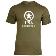 Odzież taktyczna i umundurowanie - t-shirt Mil-Tec "Allied Star" olive XXL - miniaturka - grafika 1