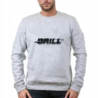 Bluzy męskie - BLUZA MĘSKA Szara Dresowa Na Prezent Dla Fana Dla DRILLOWCA Drill Wzory - L - miniaturka - grafika 1