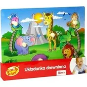 Układanki dla dzieci - Smily SPW83599 Układanka drewniana Safari - miniaturka - grafika 1
