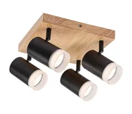 Lampy sufitowe - Rabalux 73124 - Oświetlenie punktowe sufitowe TORAS 4xGU10/5W/230V dąb - miniaturka - grafika 1