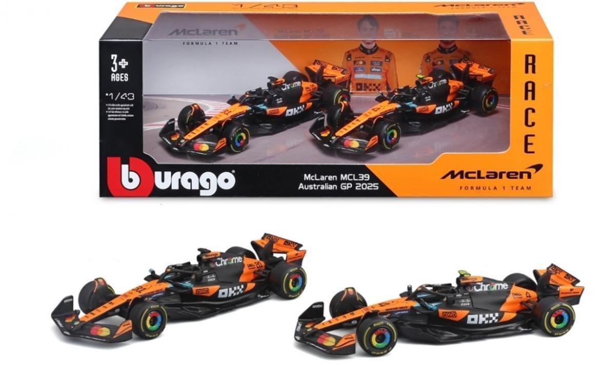 Bburago BBU 1:43 Formula McLaren MCL39 2pak 38202_MCL