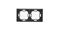 Klawisze i ramki - Simon Basic Ramka 2-krotna Neos IP20 czarny mat BMRC2/49 - miniaturka - grafika 1