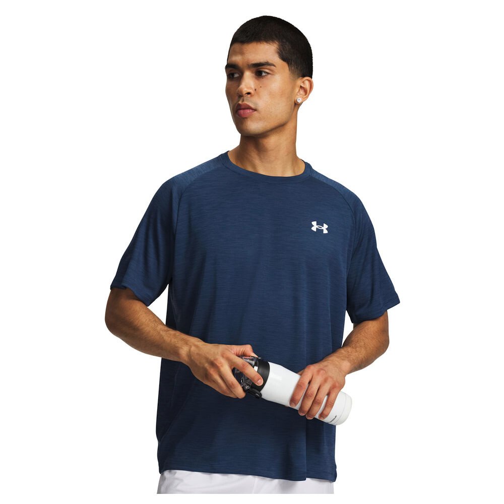 Koszulka męska Under Armour Tech Textured SS Wham Blue/White XL