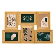 Ramki na zdjęcia - Ramka ścienna brązowa na 6 zdjęć Sandra - miniaturka - grafika 1